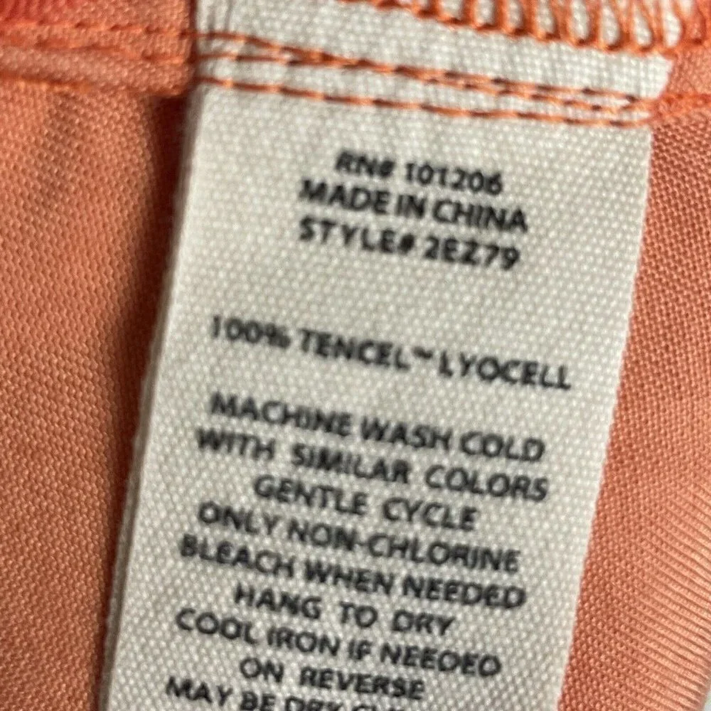 NWT Soft Surroundings Cusabo Emberglow Top Orange XL Lagenlook‎ Coastal Grandma